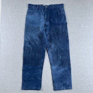 18 East Mens Studio Double Knee Pant in size L Natural Indigo Khadi